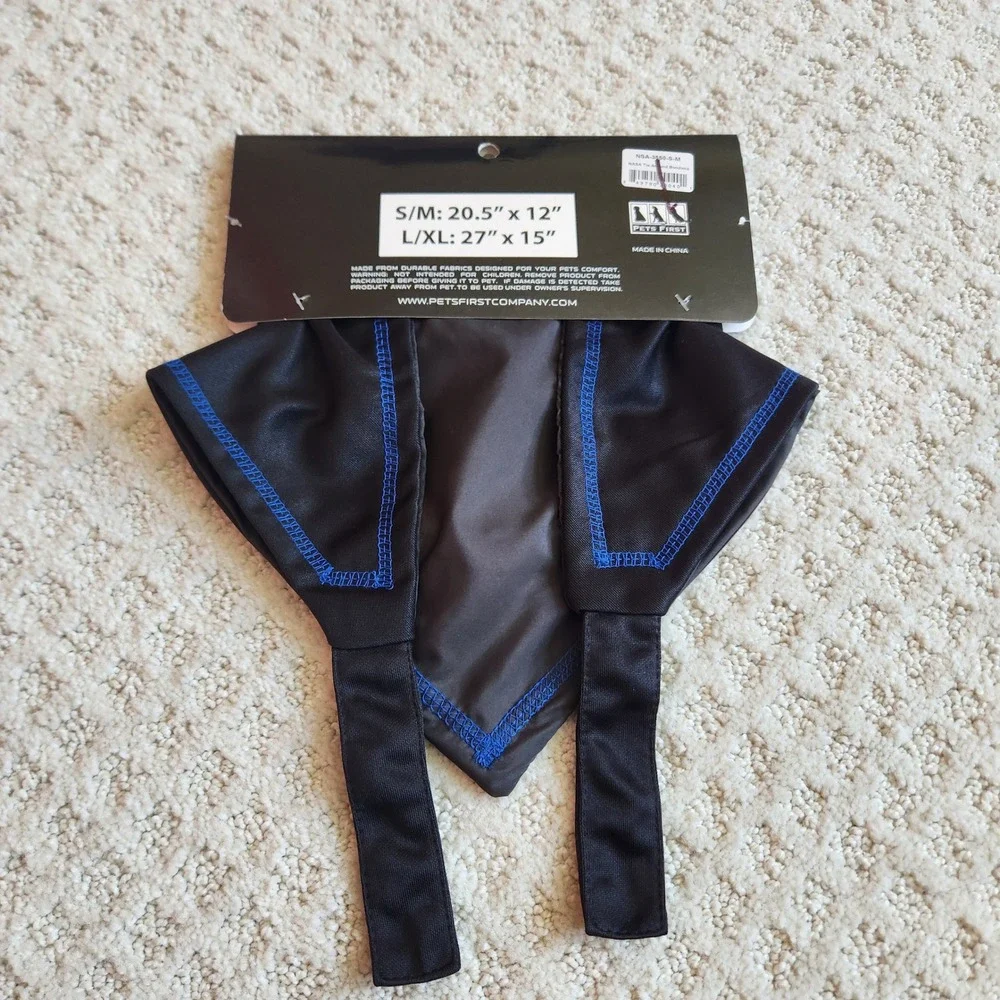 NWT‎ NASA Bandana Pet Wear Black size S/M Embroidered Space Logo Dog Accessory